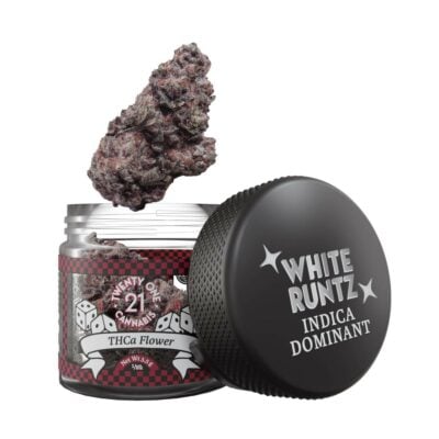 twenty one premium thca flower jar 3.5g white runtz