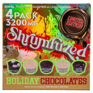 Shrumfuzed Nootropic Trippy Psychedelic Mushroom Chocolate 4pc (Assorted Holiday Chocolates)