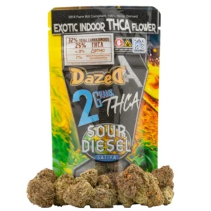 Dazed8 THCa Exotic Indoor Flower Sour Diesel 2g