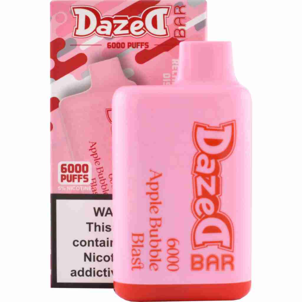 Dazed Bar 6000 Puff Disposable Nic Vape Apple Bubble Blast