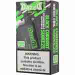 A box of Dazed Bar 6000 Puff Disposable Vape e-liquid in a green box.