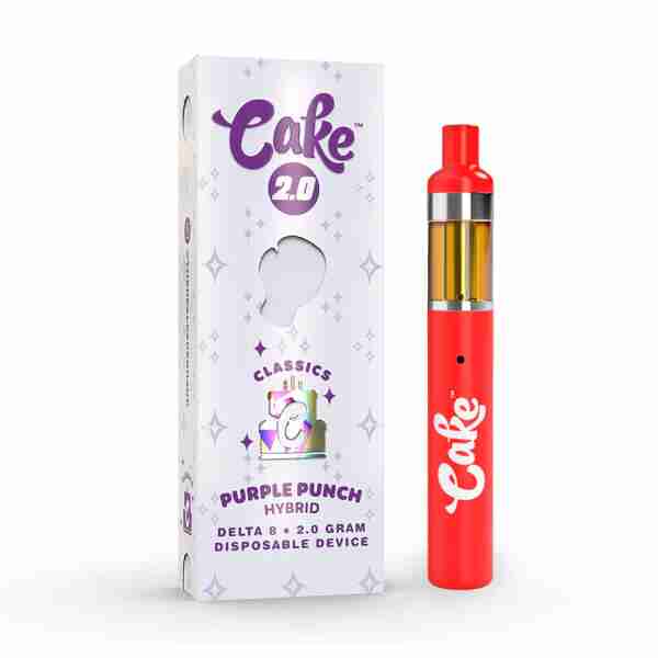 Cake Delta 8 Vape Pen Purple Punch flavor 2g