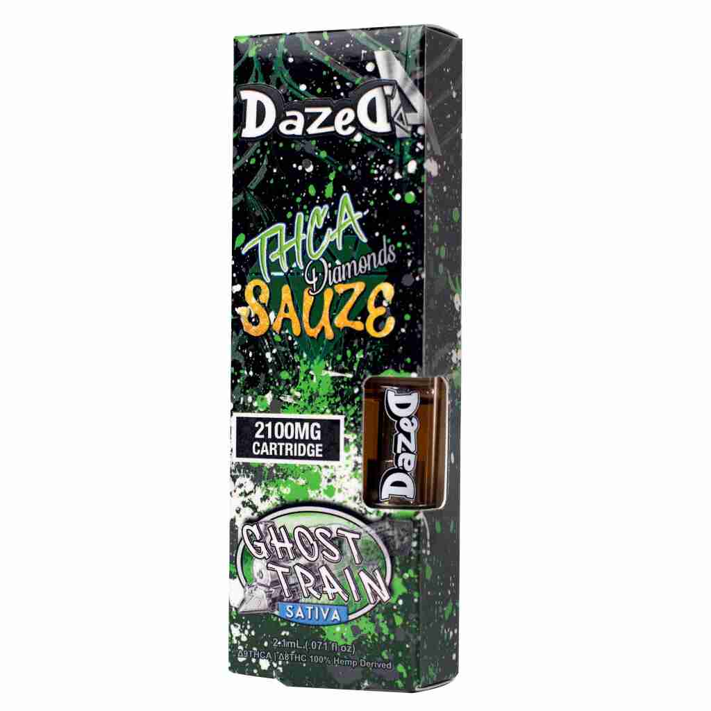 DazedA THC A Diamonds Sauze Vape Cartridges ghost train