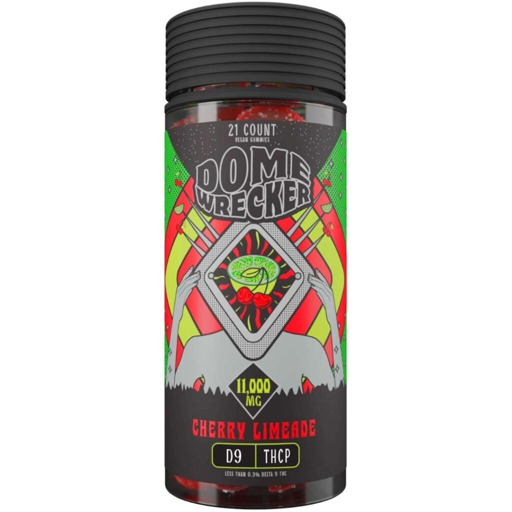 DomeWrecker Delta-9 THCP Vegan Gummies 11000mg 21pc Cherry Limeade