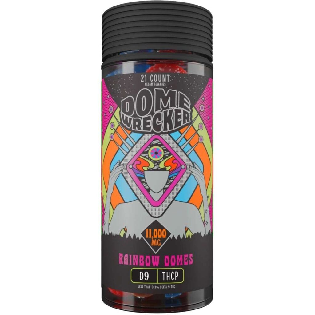 DomeWrecker Delta-9 THCP Vegan Gummies 11000mg 21pc Rainbow Domes