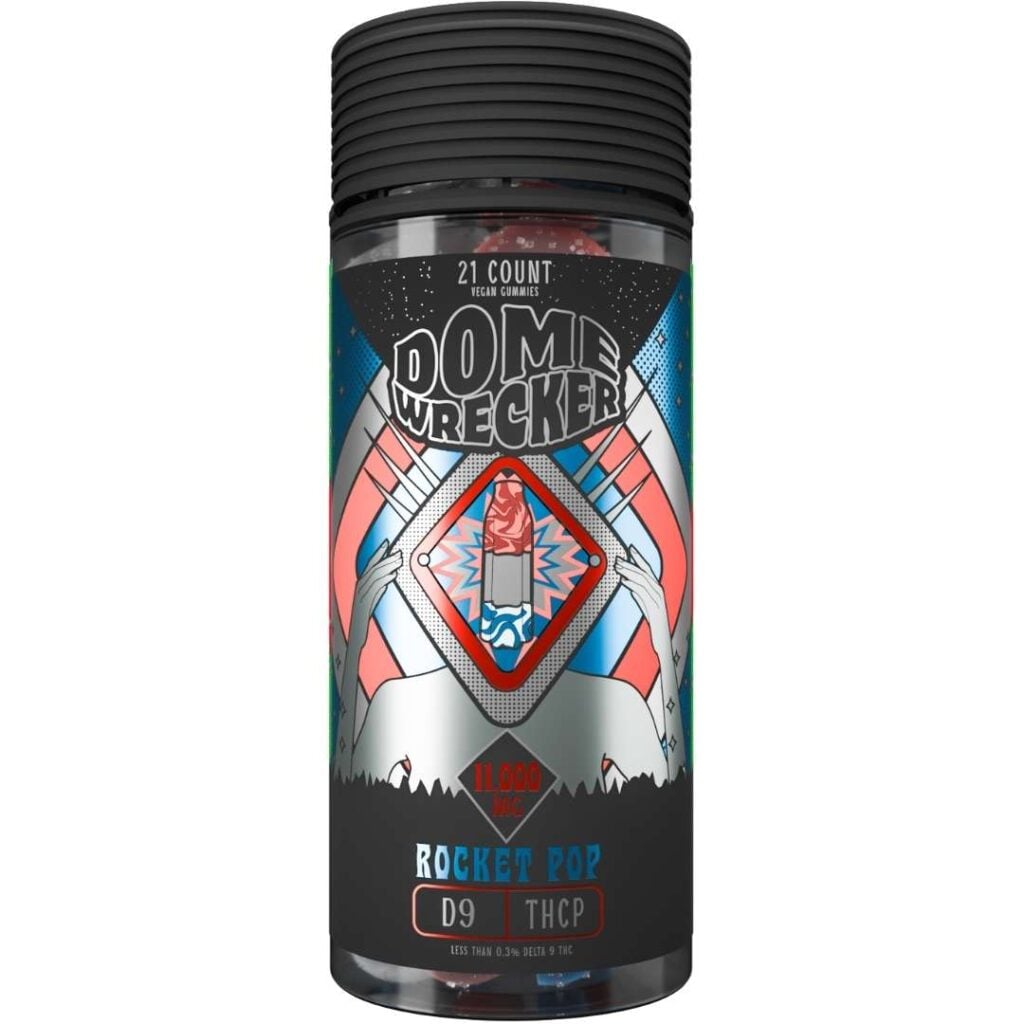 DomeWrecker Delta-9 THCP Vegan Gummies 11000mg 21pc Rocket Pop