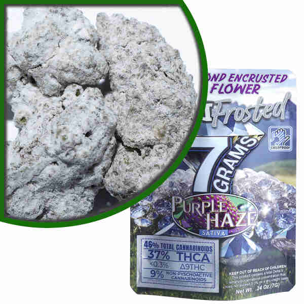Dazed8 Frosted THCA Premium Indoor Flower Purple Haze