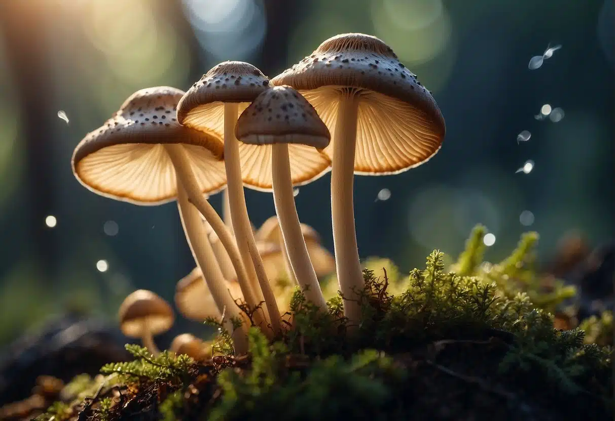 Smokable Mushrooms growing outdoors
