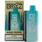 A box of Brixz Bar e-liquid with a box of Brixz Bar 9000 Puff Disposable Vapes.