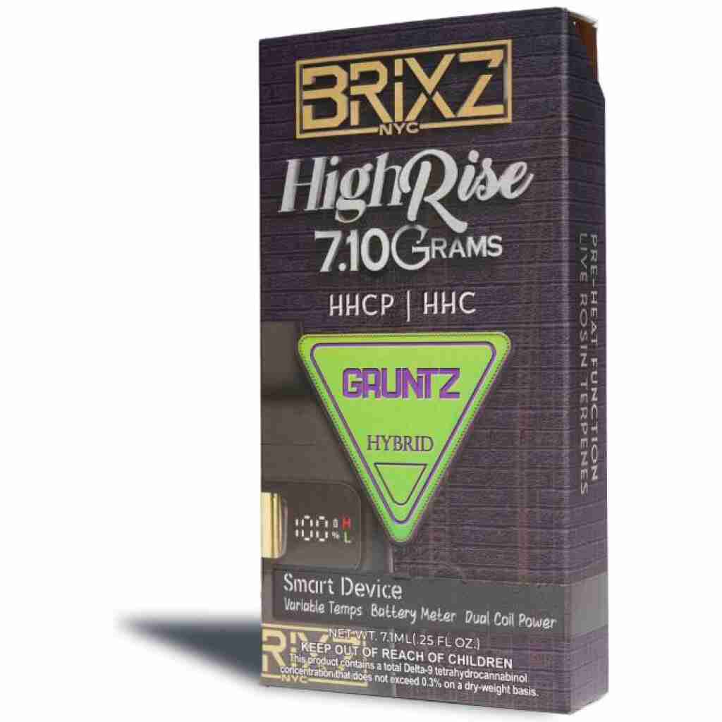 BRIXZ NYC High Rise HHC + HHCP Disposable 7.1g Gruntz - Hybrid