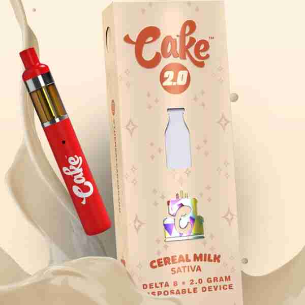 Cake Delta 8 Disposable Vape Pen Cereal Milk 2g is an e-liquid that combines the delightful flavors of cake with the smoothness of a Delta 8 formulation. This disposable vape pen offers convenience and satisfaction, delivering a delicious