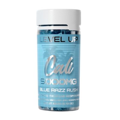 cali extrax levle up gummies blue razz rush