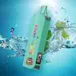 An Dummy Vapes 8000 Puffs 5% Nic Disposable Vape, featuring a mint leaf floating in the water.