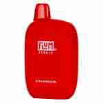 A red Flum Pebble 6000 Puff Disposable Vape bottle with the word pebble on it.