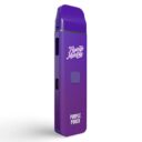 A purple e-cigarette with the Flying Monkey THC-A Disposables 6g logo prominently displayed.