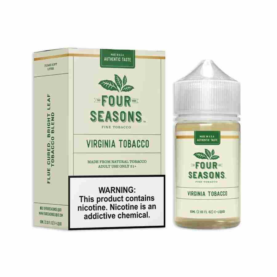 Four Seasons offers a premium Four Seasons Virginia Tobacco 60ml Vape Juice.