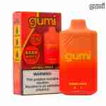 A box of Gumi Bar 8000 Puffs 5% Disposable Vapes double apple e-liquid with 8000 puffs.