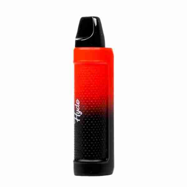 A red and black Hyde Rebel Pro 5000 disposable vape with a black lid.