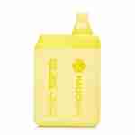 A yellow Kado Bar BR5000 Disposable Vape with a lid on a white background.