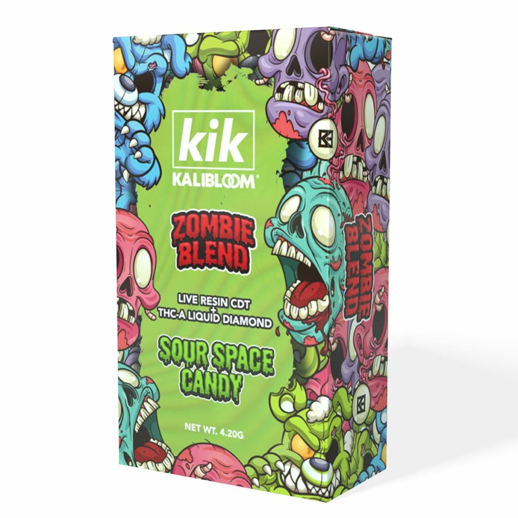 kik kalibloom zombie blend disposables 4.2g sour space candy