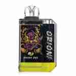 A black and yellow designed Lost Vape Orion Bar 7500 Puffs 5% Disposable Vape bottle.