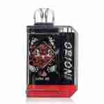 A black and red Lost Vape Orion Bar 7500 Puffs 5% Disposable Vape box featuring a stylish red and black design.