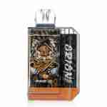 A Lost Vape Orion Bar 7500 Puffs 5% Disposable Vape, with an orange and black design, offering 7500 puffs in a disposable vape.