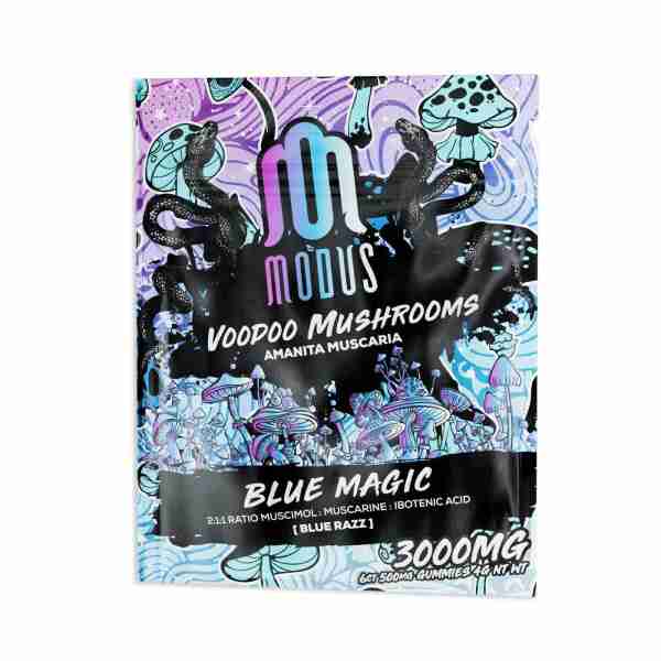 A package of Modus Voodoo Mushroom Gummies 3000mg 6pc.