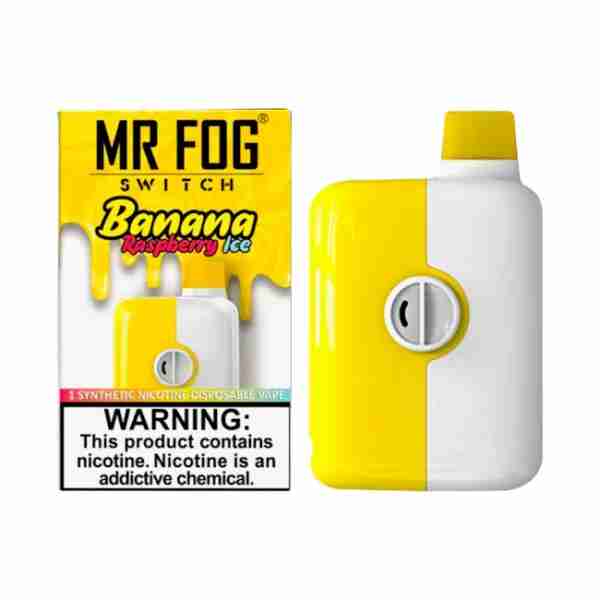Mr Fog Switch SW5500 Disposables banana flavored e-liquid is compatible with the Mr Fog Switch SW5500 Disposables disposable device.