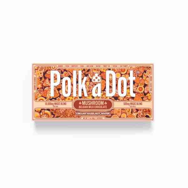 A box with the words polka dot on it.