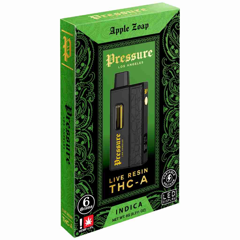 Pressure Live Resin THCa Disposable 6g Apple Zoap