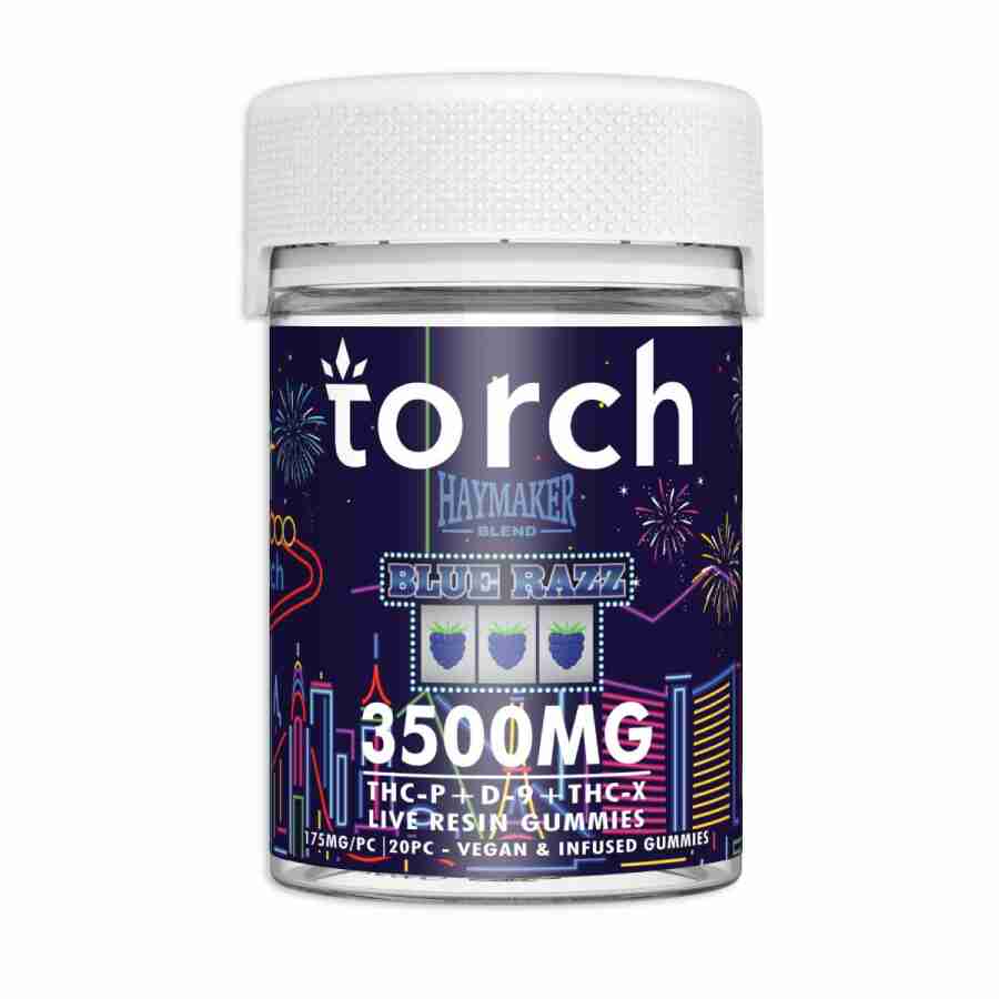Torch CBD offers their Torch Haymaker Blend Gummies 3500mg in Las Vegas, containing 500mg of CBD.