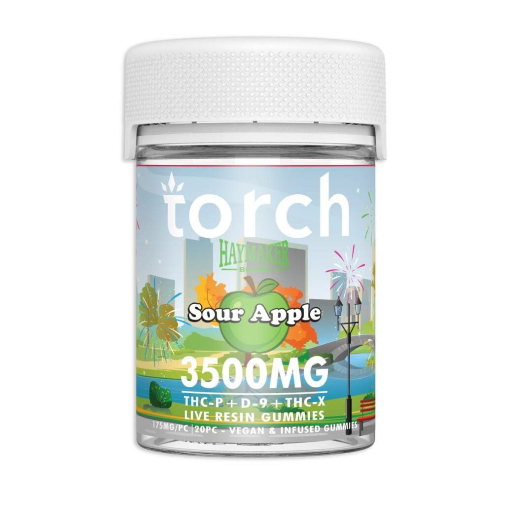 Torch Haymaker Blend Gummies 3500mg 20pc Sour Apple