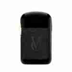 A black and gold vaporizer with the letter v on it, perfect for those who prefer a stylish VAPECLUTCH Vape Case.