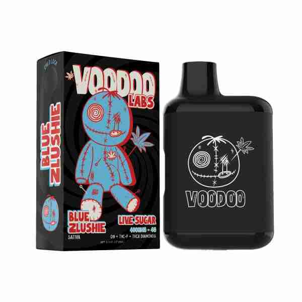 Voodoo Labs Live Sugar Disposables 4g Voodoo Blue 100ml Live Sugar.