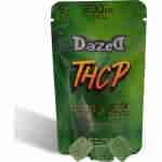 A package of Dazed8 THCP Gummies 60mg | 5pc with green apple sour diesel flavor, indicating a total of 300mg THCP and 60mg per gummy.