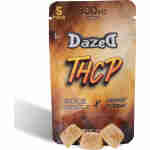 A package of Dazed8 THCP Gummies 60mg | 5pc, orange creamsicle and orange durban flavored with live rosin terpenes, containing a total of 60mg and net weight of.