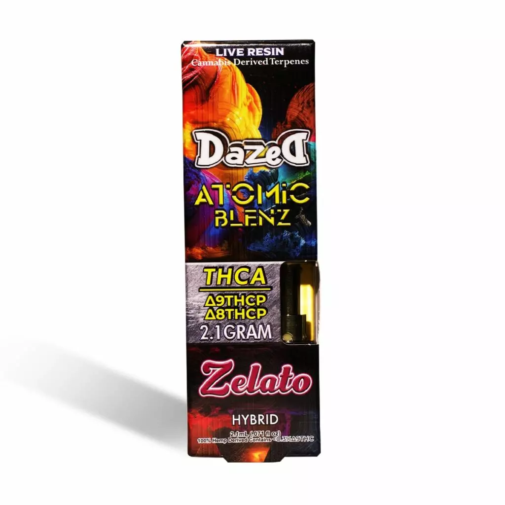 Dazed Atomic Blenz Vape Cartridge 2.1g - Zelato