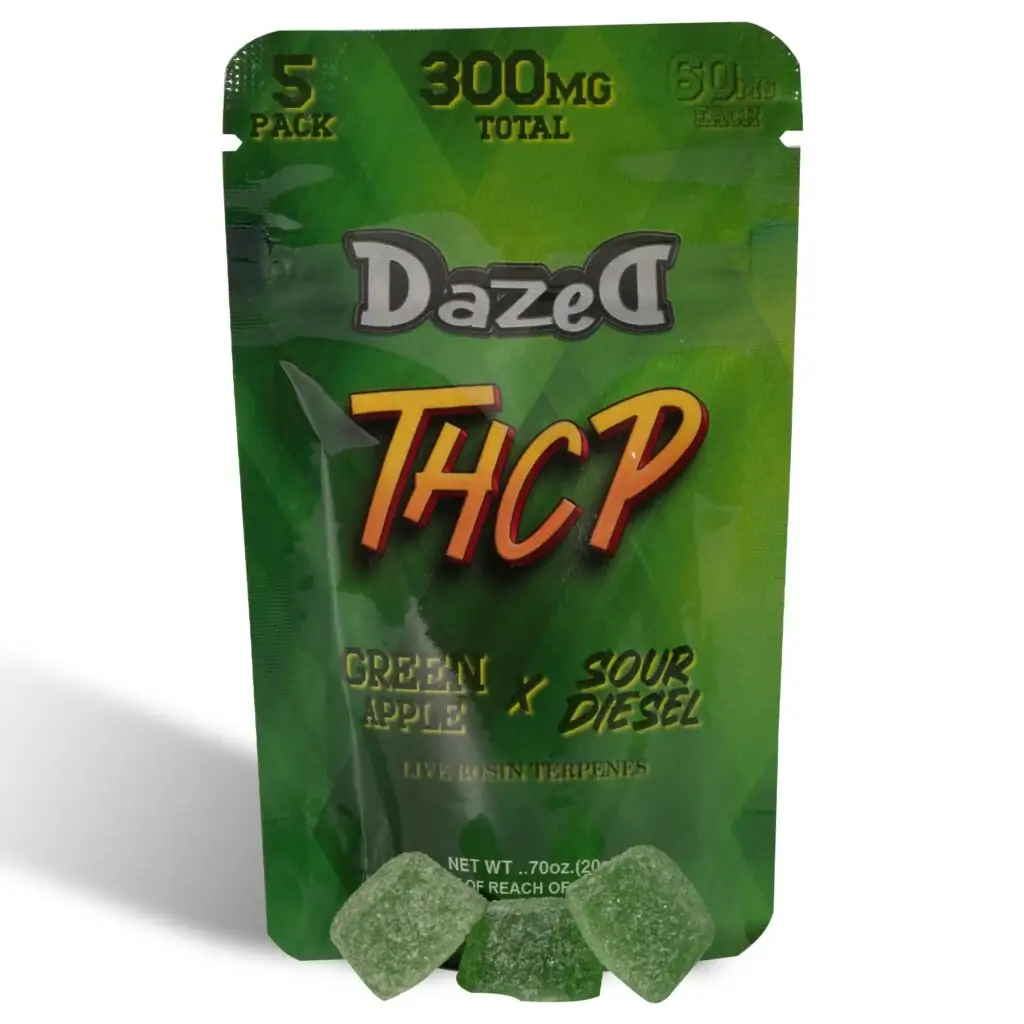 Dazed THCP Gummies 300mg 5pc Green Apple