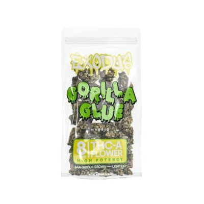 Exodus THCa Indoor Flower Pack 8g Gorilla Glue Exodus Indoor THCa Flower Packs 8g Gorilla Glue