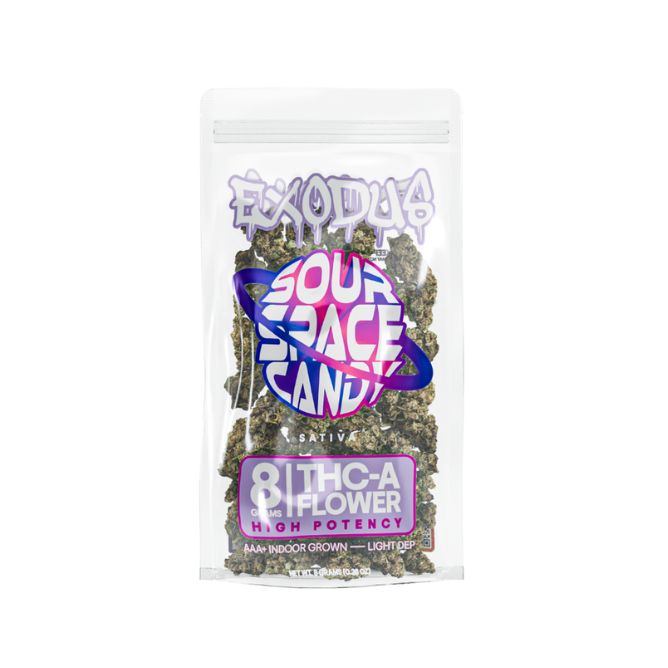 Exodus Indoor THCa Flower Packs 8g Sour Space Candy