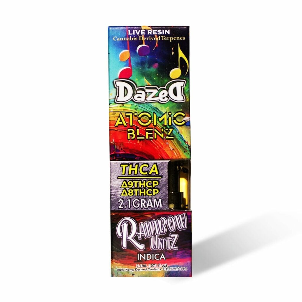 Dazed Atomic Blenz Vape Cartridge 2.1g Rainbow Untz
