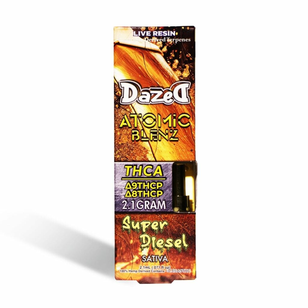 Dazed Atomic Blenz Vape Cartridge 2.1g Super Diesel