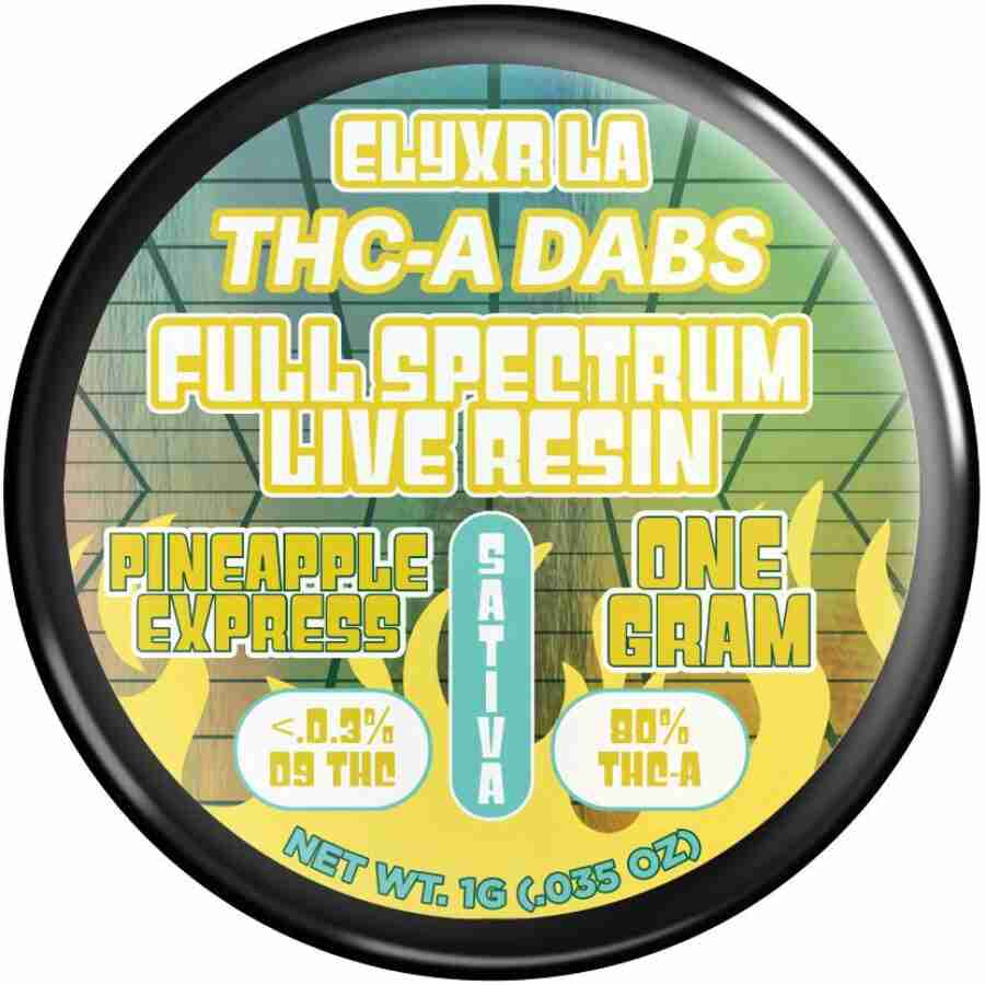 Elyxr LA THCA Full Spectrum Live Badder Dabs 1g offers a dab full spectrum live resin infused with the benefits of delta 8 THC.