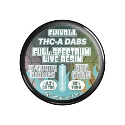 Elyxr LA THCa Full Spectrum Live Badder Dabs 1g delta 8 thc full spectrum live resin.