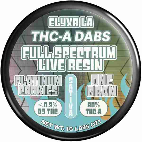 Elyxr LA THCA Full Spectrum Live Badder Dabs 1g delta 8 thc full spectrum live resin.