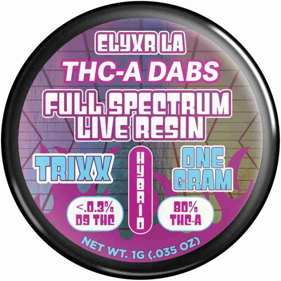 Elyxr LA THCA Full Spectrum Live Badder Dabs 1g with delta 8 thc.