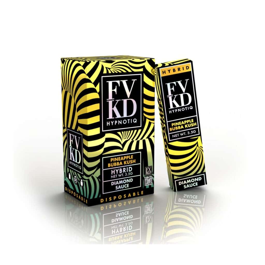 fvkd hypnotiq diamond sauce disposables 3.5g pineapple bubba kush