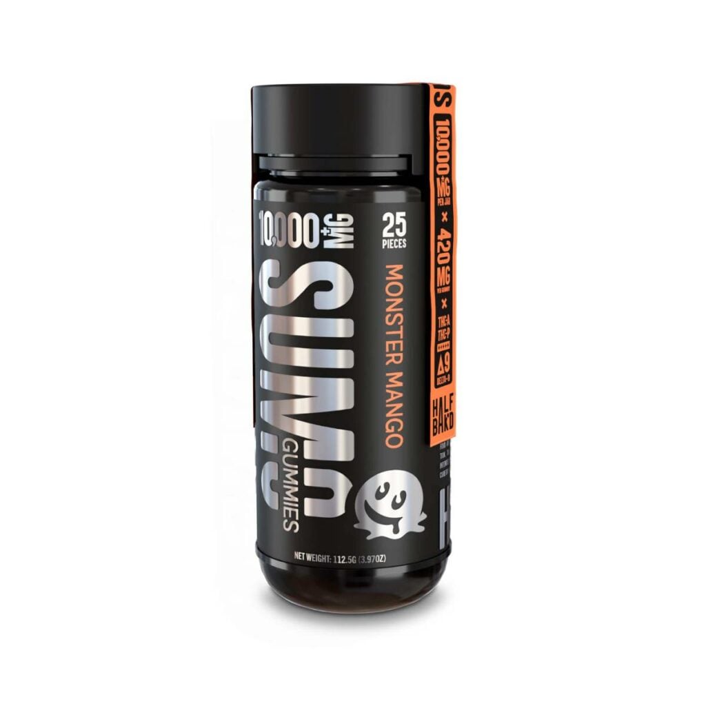 half bakd sumo gummies 10000mg 25pcs monster mango
