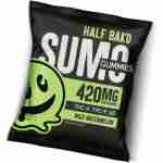 Package of "Sumo Gummies" with 420mg THC, Wild Watermelon flavor.